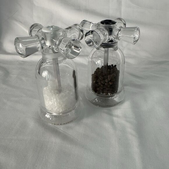 Cole & Mason Tap Salt and Pepper Mill Set Salt And Pepper Shaker Faucet Tap Top - Picture 3 of 8